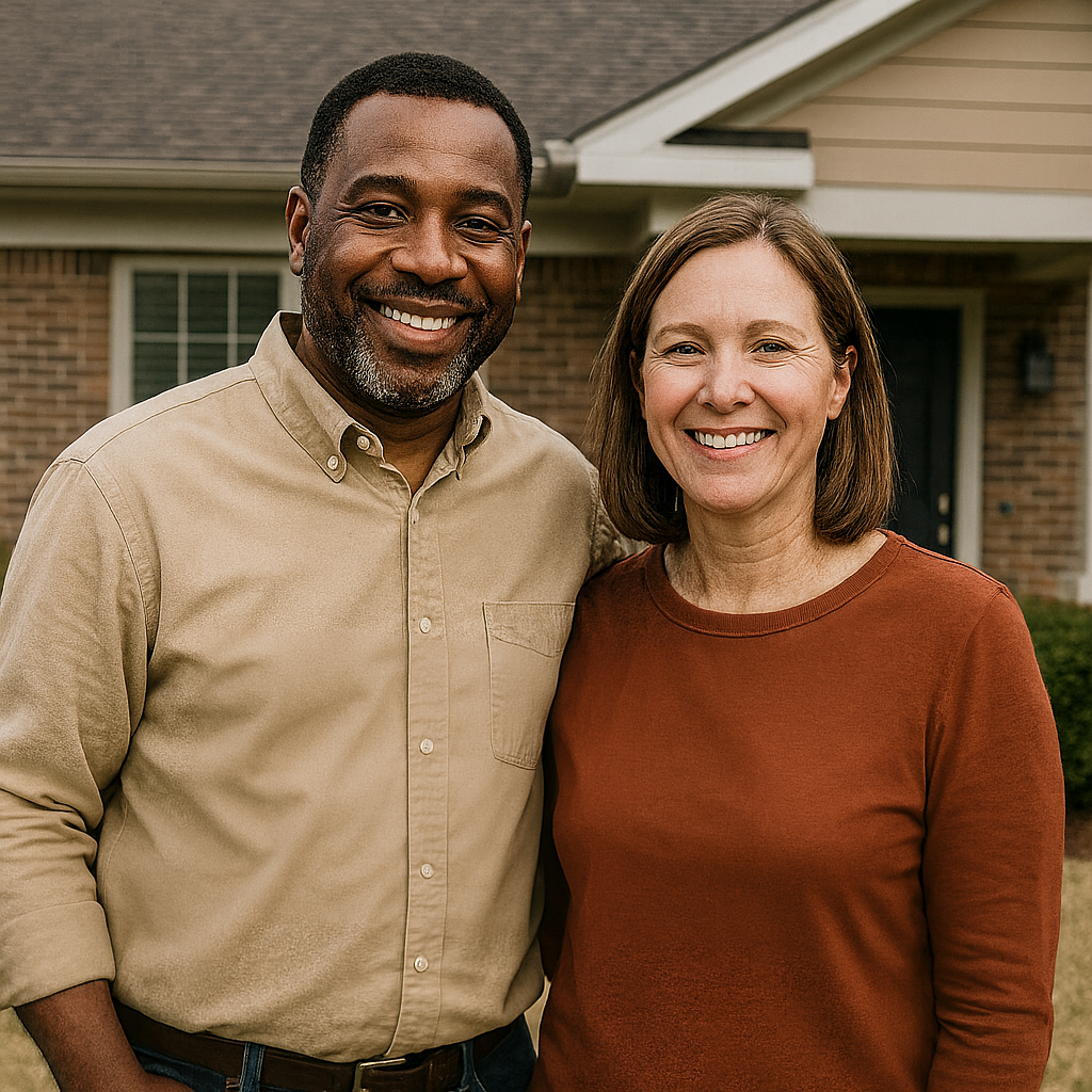 Homeowners in their community